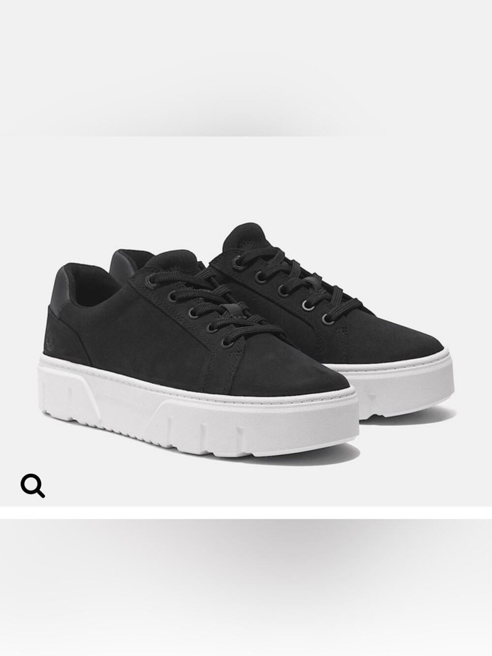 NEW Timberland Laurel Court Casual Sneakers Black Platform White Sole SZ 8,5